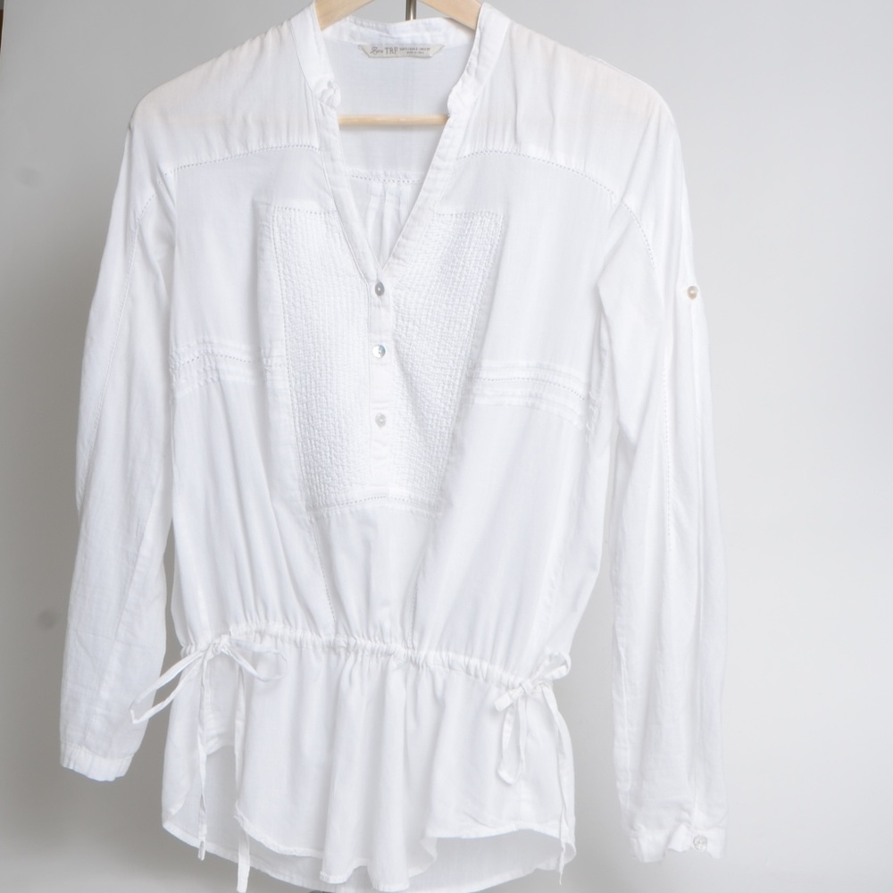 *Zara*SUN FRESH*TunicWhite Adjustable waist